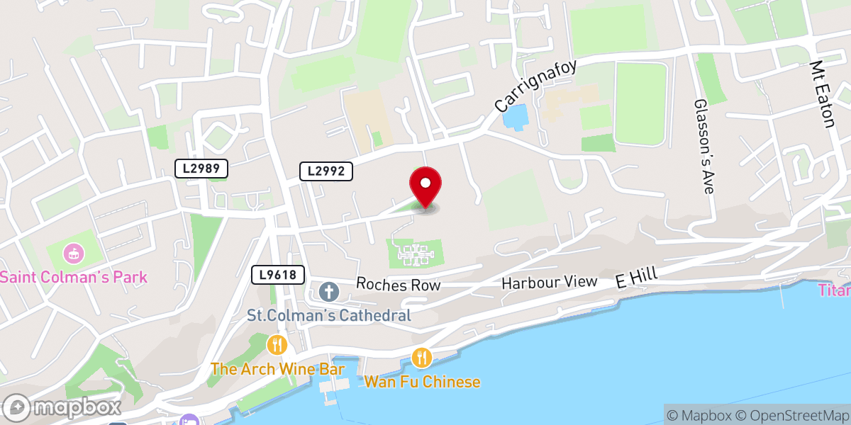 Map showing location of St. Benedict's Priory
