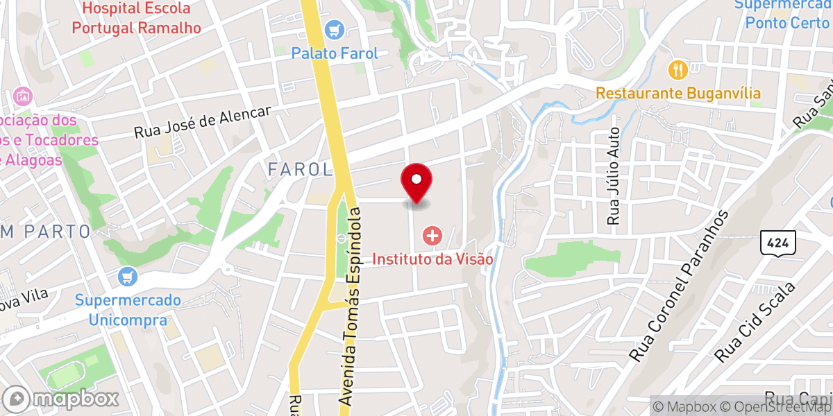 Map showing location of Igreja dos Capuchinhos (Convento)