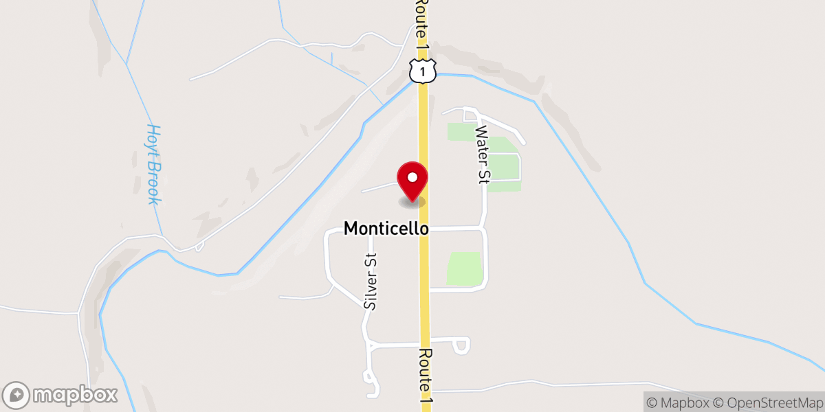 Map showing location of Native American Church of Maine