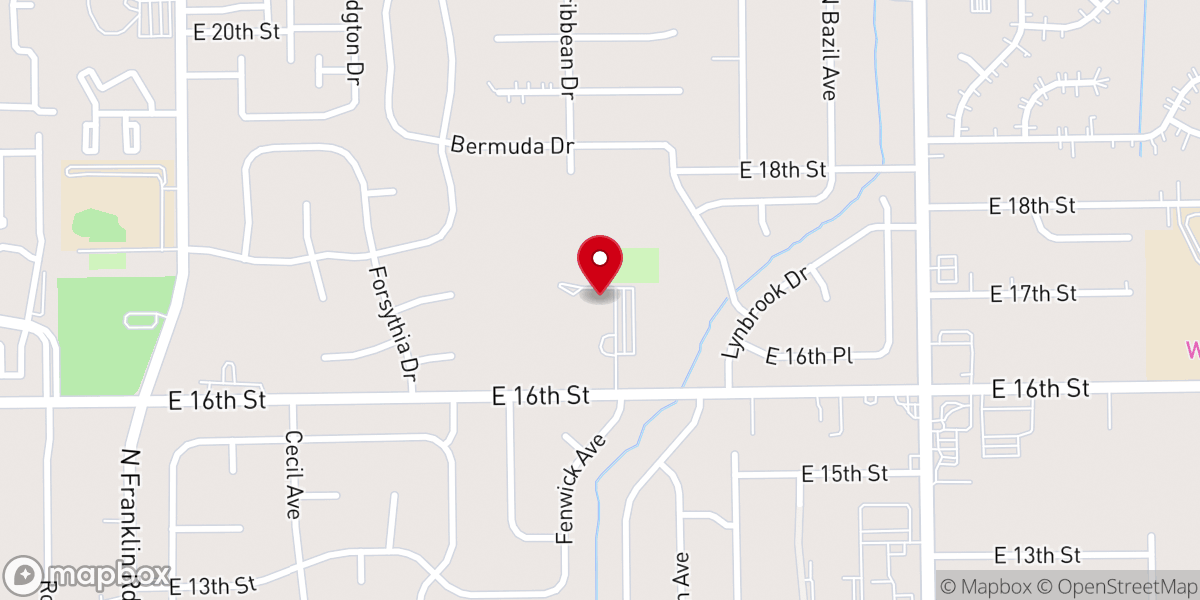Map showing location of Trinity Lutheran Church of Indianapolis Inc