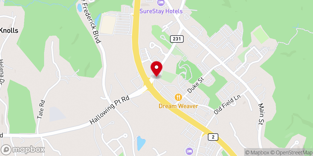 Map showing location of St. Paul's Episcopal Church