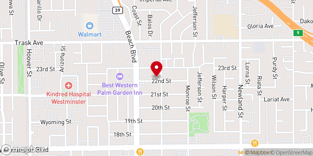 Map showing location of Hope Community
