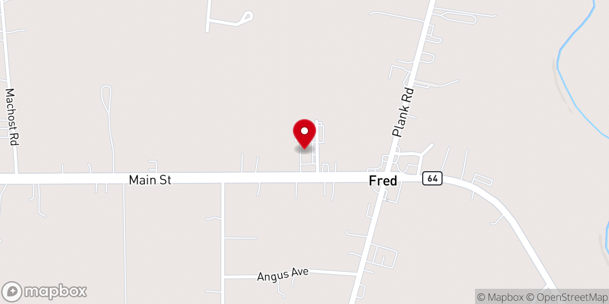 Map showing location of Zachary Lumber & Hardware