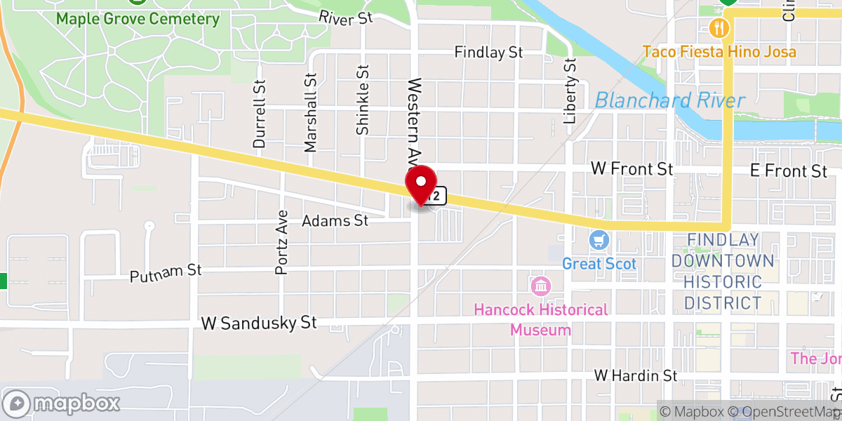 Map showing location of St. Michael the Archangel Downtown Chapel