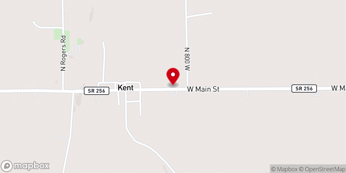 Map showing location of Kent Christian Church