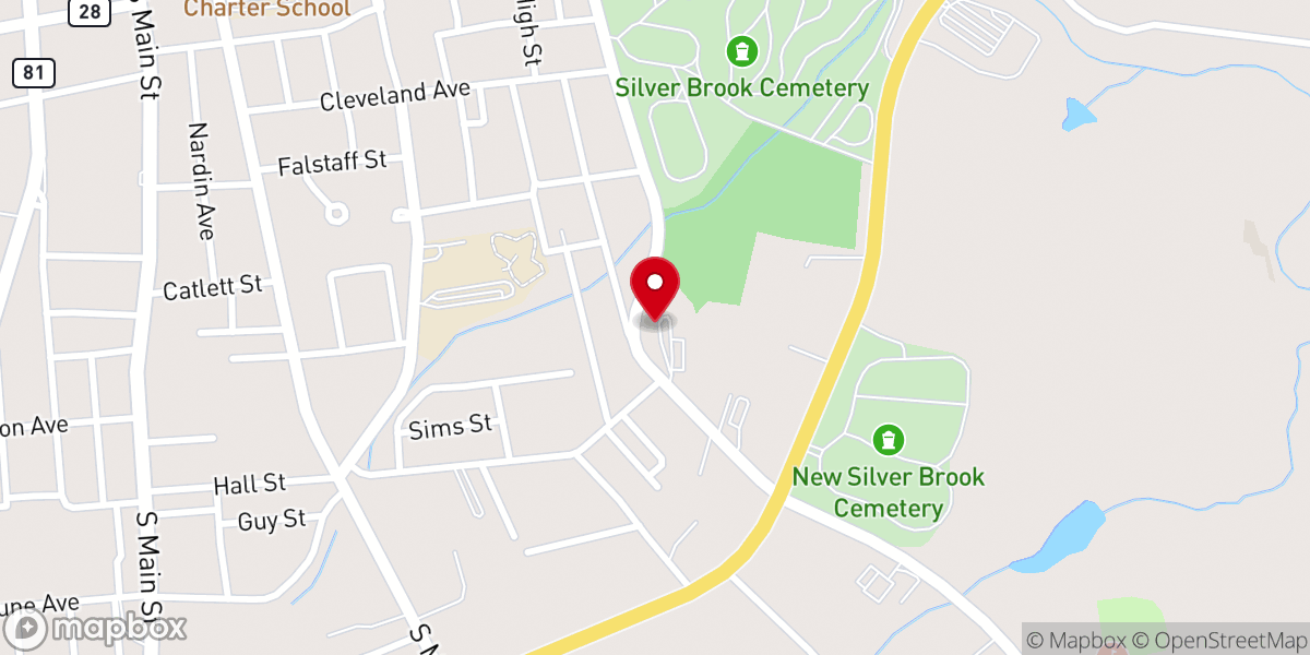 Map showing location of St Mary of the Angels Catholic Church