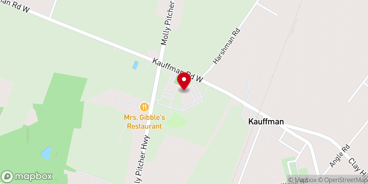 Map showing location of Antrim Brethren In Christ Church