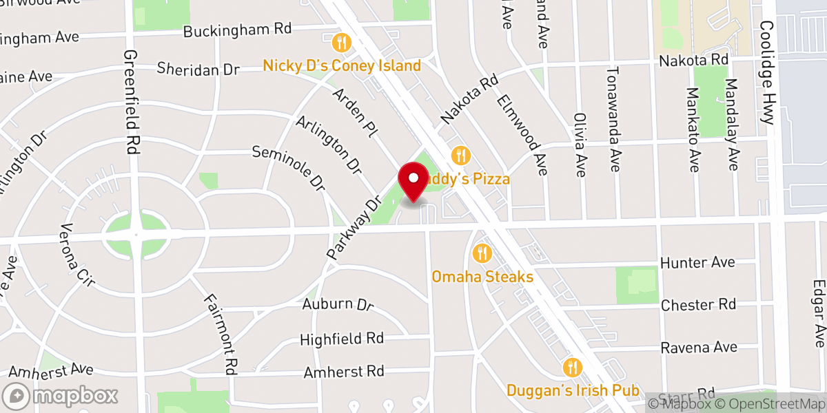 Map showing location of Emmanuel Bethel Church