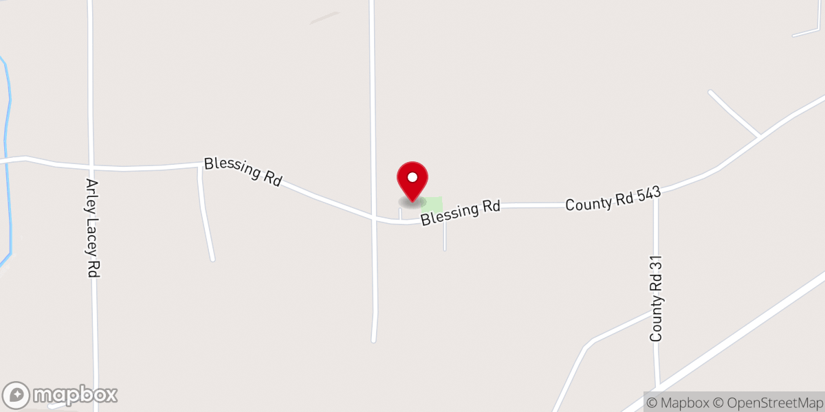 Map showing location of Blessing Church of Christ