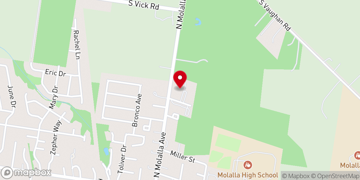 Map showing location of Living Water Church