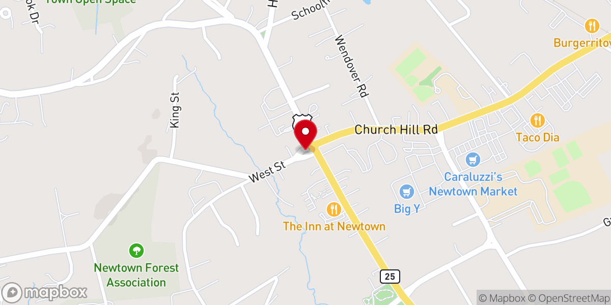 Map showing location of New Heights Baptist Church