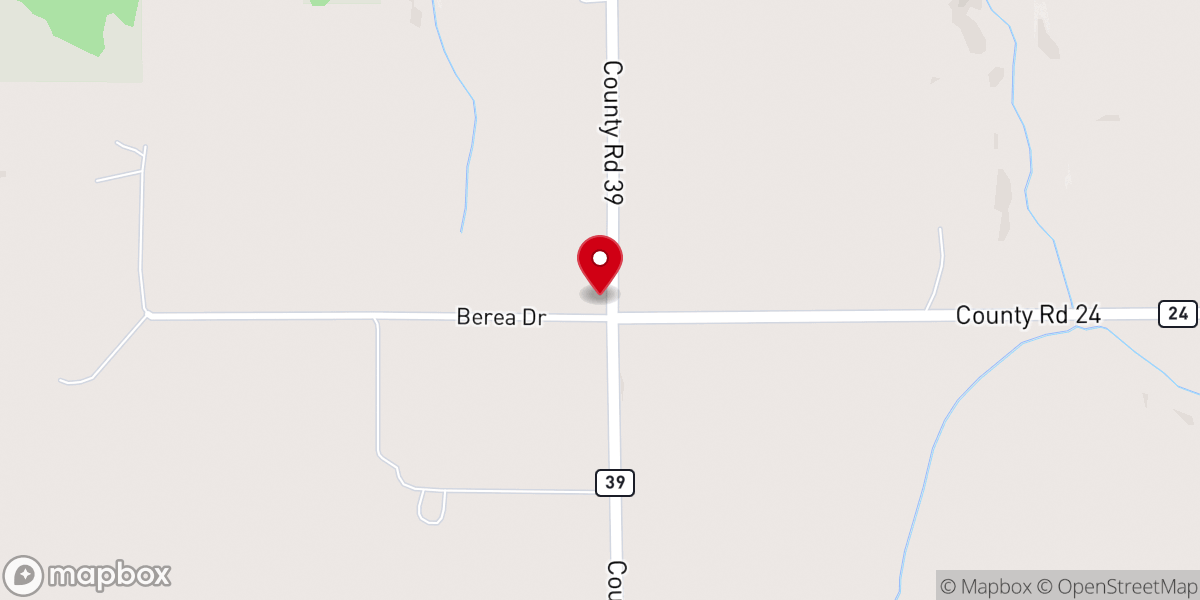 Map showing location of Berea Moravian Church