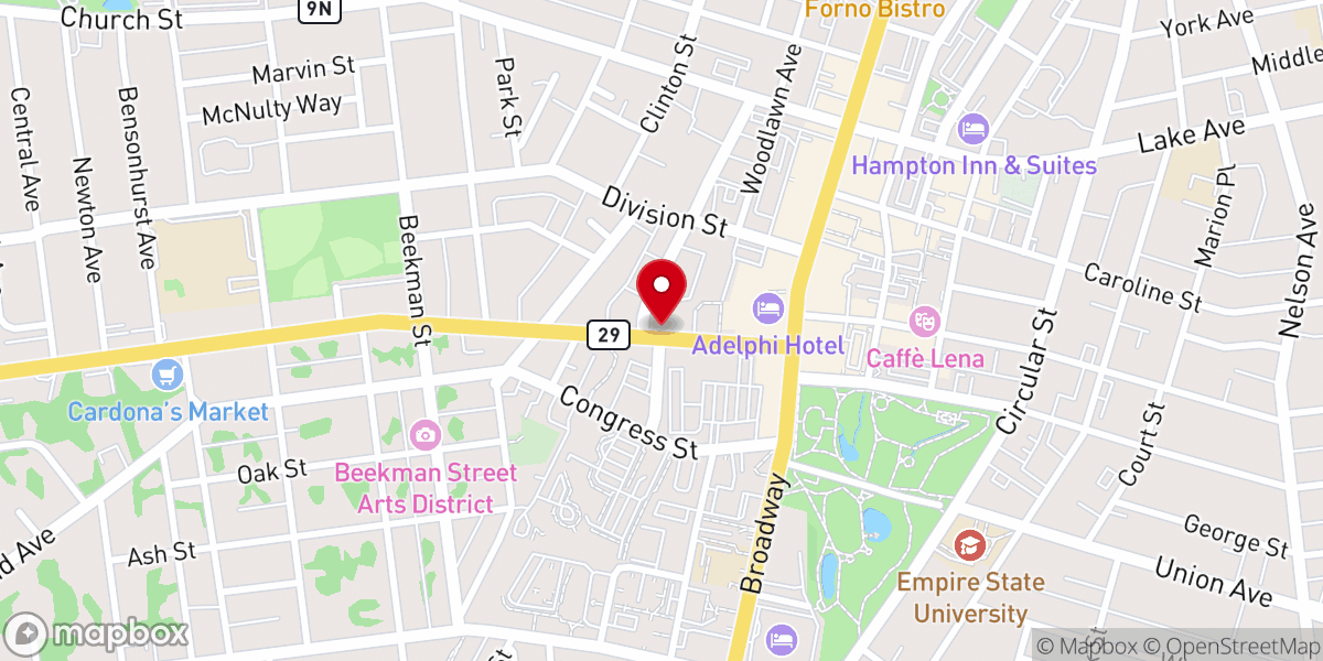 Map showing location of Terra Nova Church Saratoga