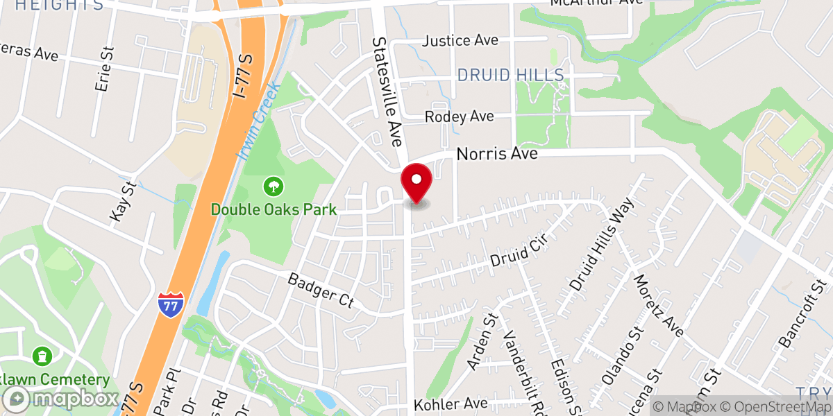 Map showing location of New Calvary Pentecostal Holiness Church