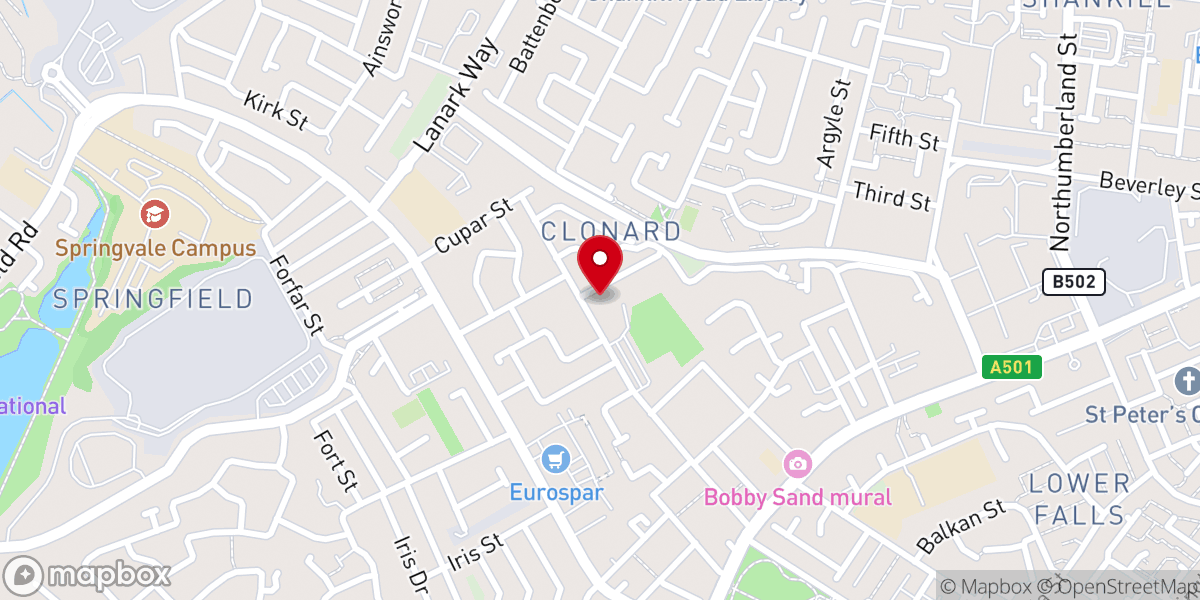 Map showing location of Clonard Monastery