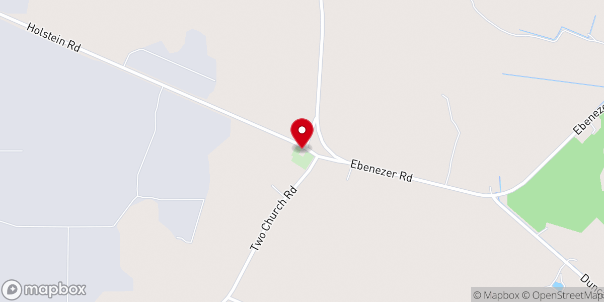 Map showing location of Ebenezer United Methodist Church
