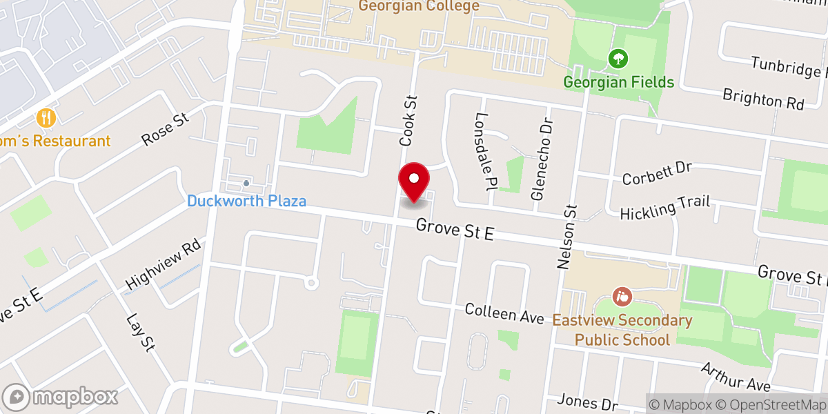 Map showing location of Grace United Church