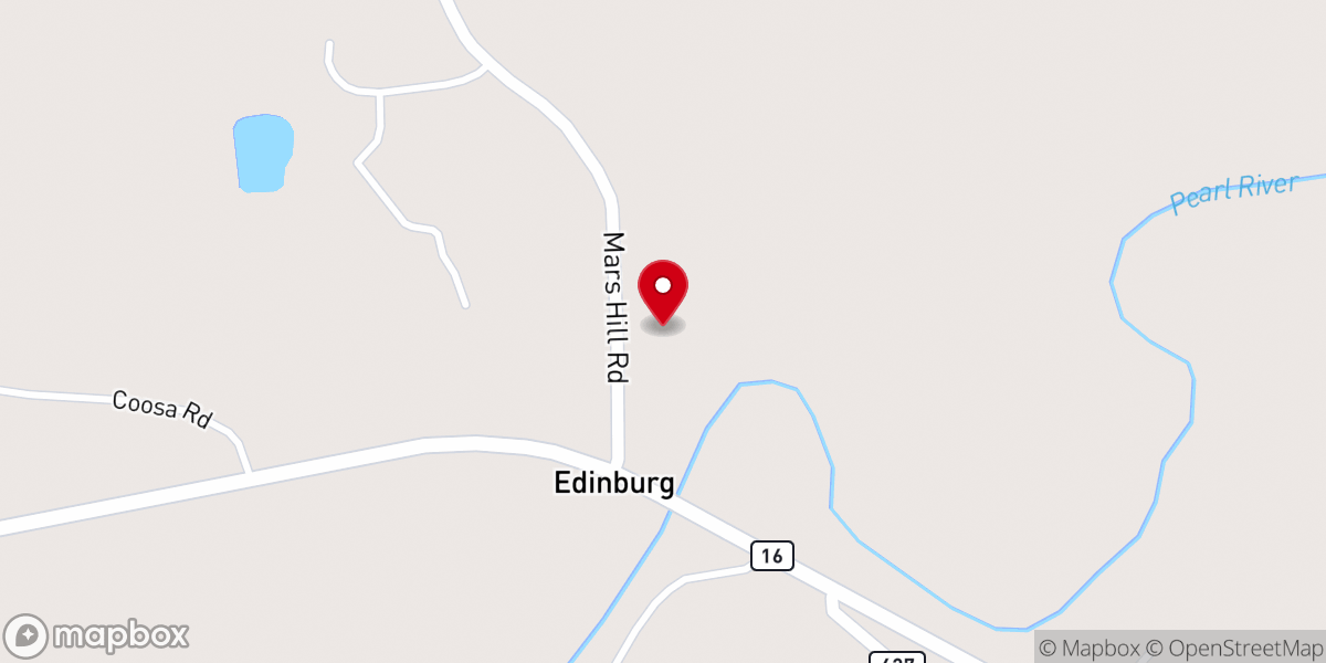 Map showing location of Mt Carmel Baptist Church