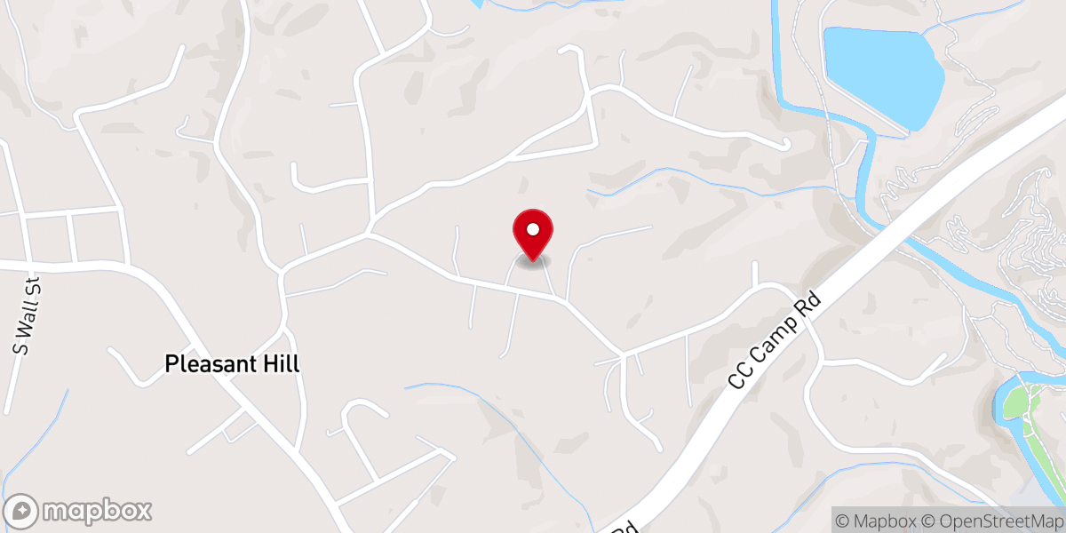 Map showing location of Pleasant Hill Baptist Church