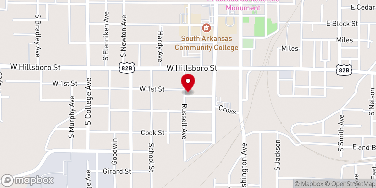 Map showing location of Old Path Assembly Church