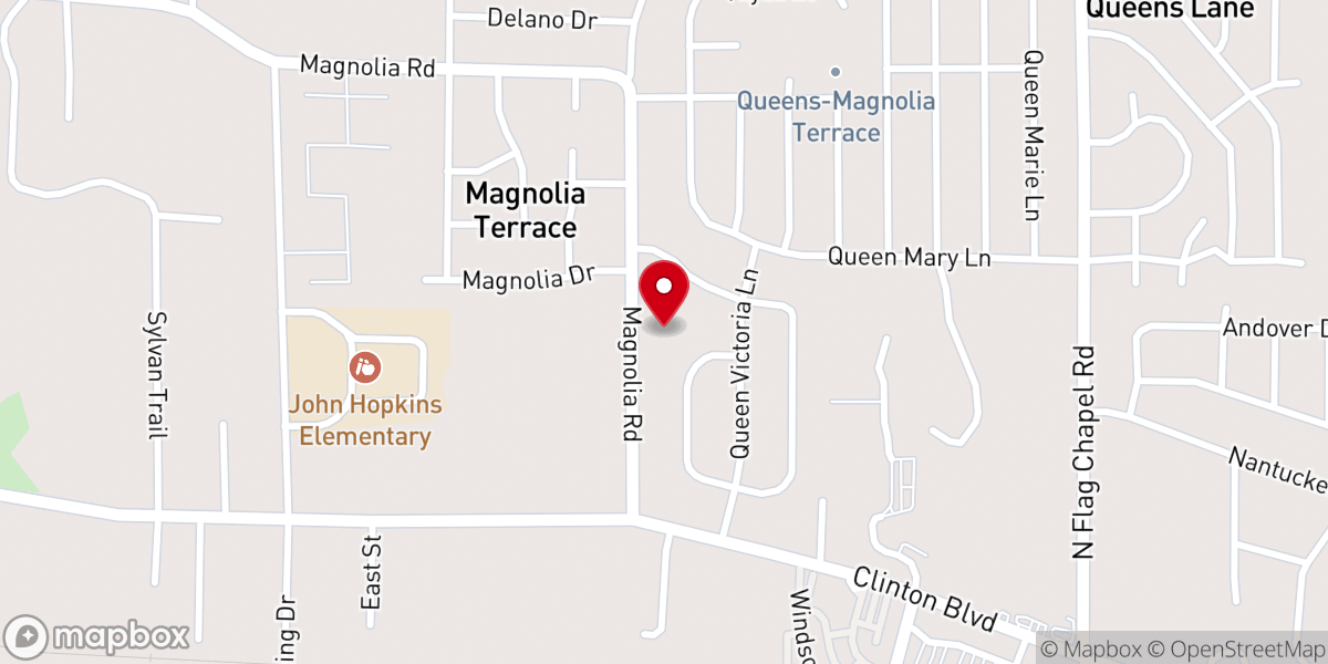 Map showing location of New Gethsemane M B Church