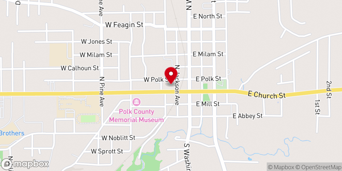Map showing location of Livingston City Hall