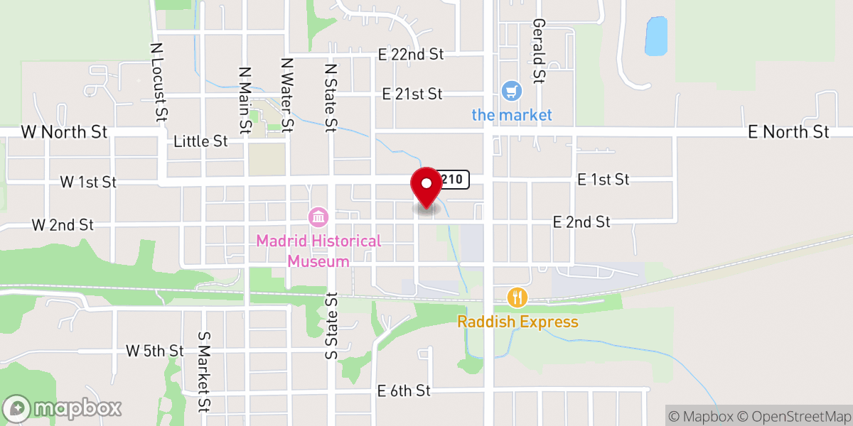 Map showing location of St Paul's United Church-Christ