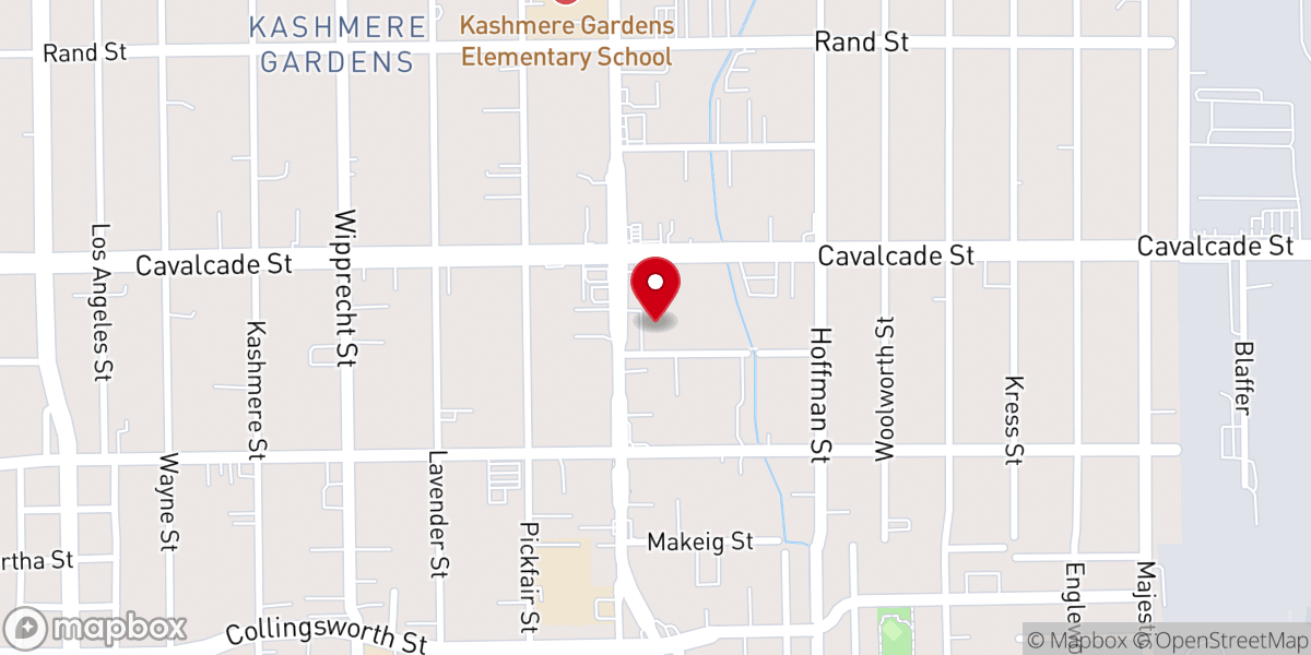 Map showing location of St. Luke Missionary Baptist Church