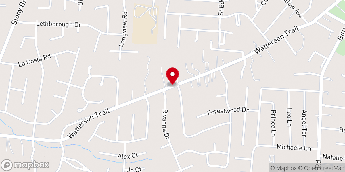 Map showing location of Watterson Trail Church of Christ