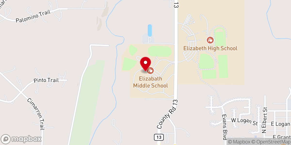 Map showing location of Christ Church of Elizabeth
