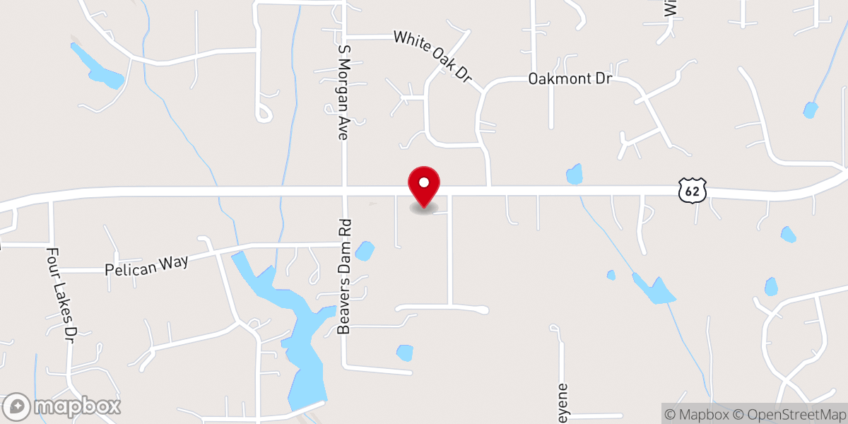 Map showing location of Open Door Baptist Church