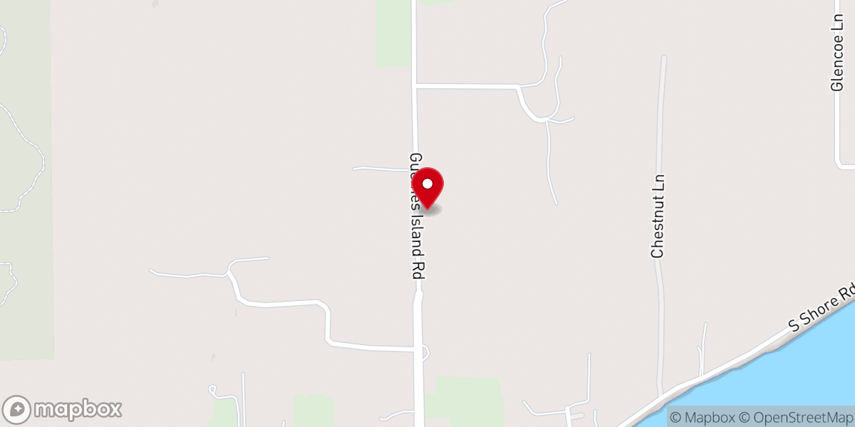 Map showing location of Guemes Island Community Center