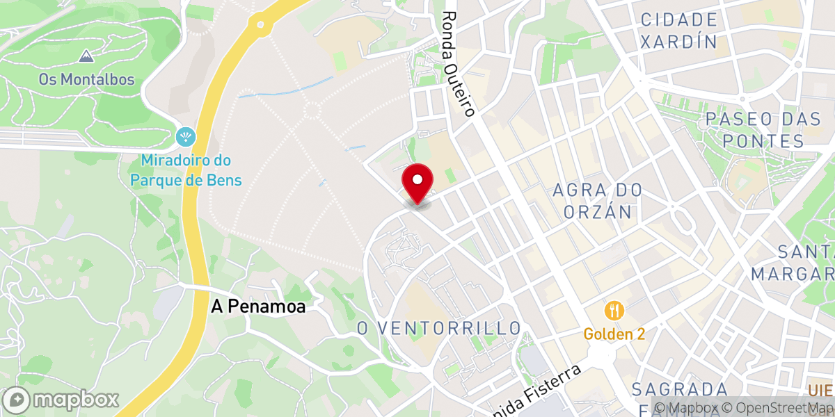 Map showing location of C. Monasterio de Caaveiro, 5-7, bajo