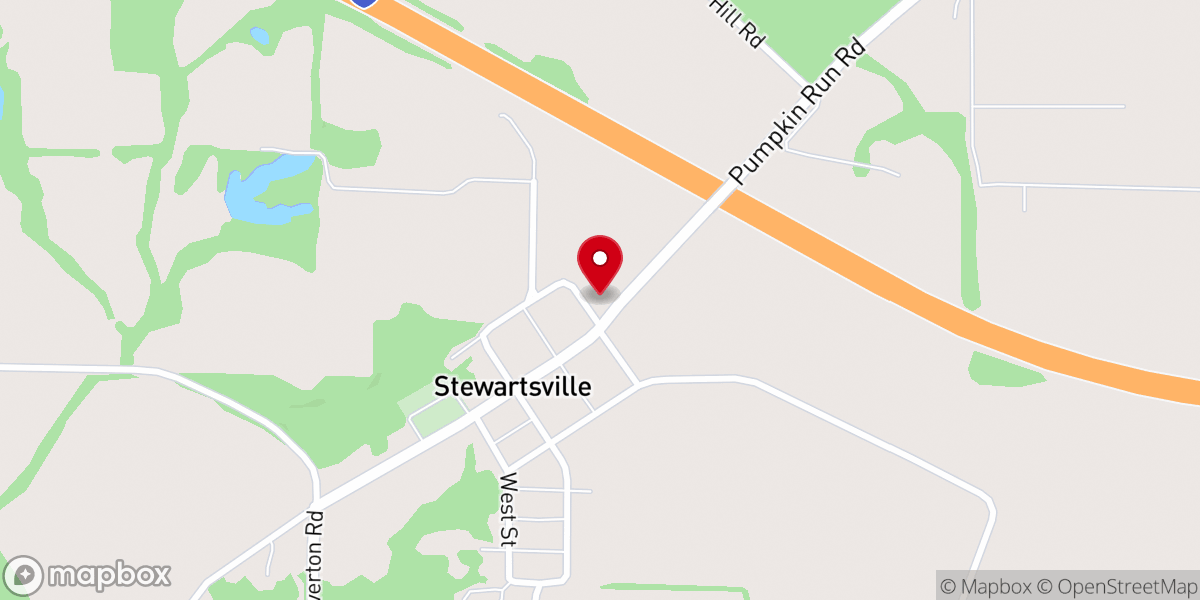 Map showing location of Stewartsville United Methodist