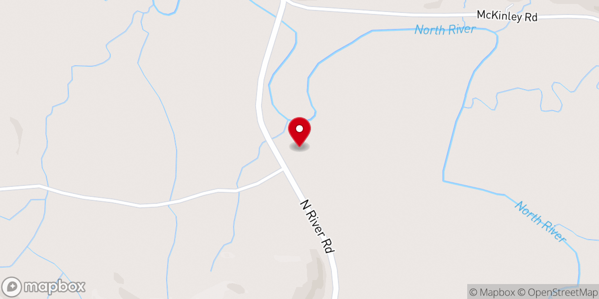 Map showing location of North River Community Church
