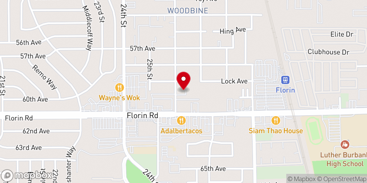 Map showing location of Gospel Center, Church of God in Christ