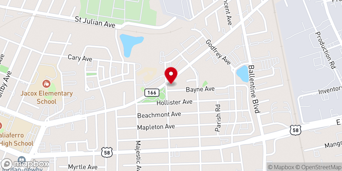 Map showing location of Unity Lutheran Church