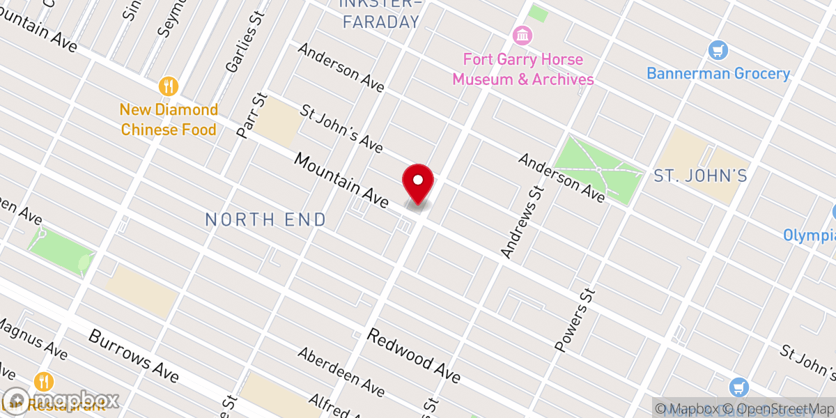 Map showing location of Faith Church