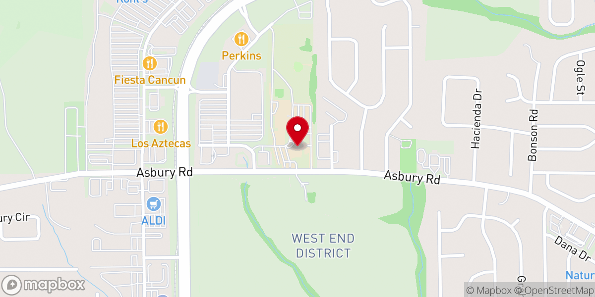 Map showing location of Ressurrection Catholic Church