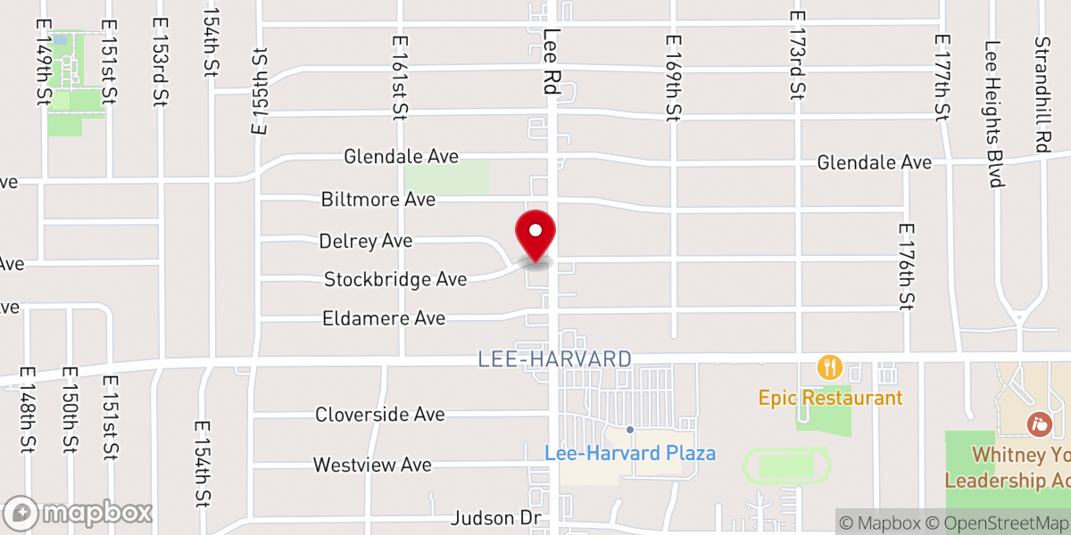 Map showing location of Lee Road Baptist Church