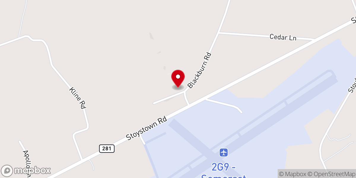 Map showing location of North Ridge Baptist Church