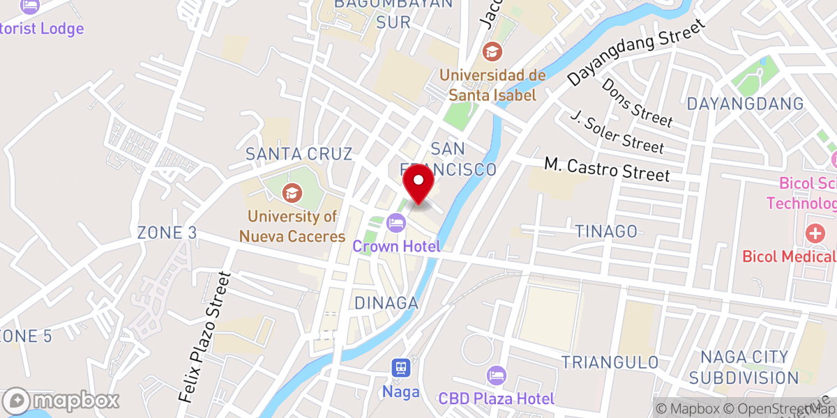 Map showing location of San Francisco Parish Church
