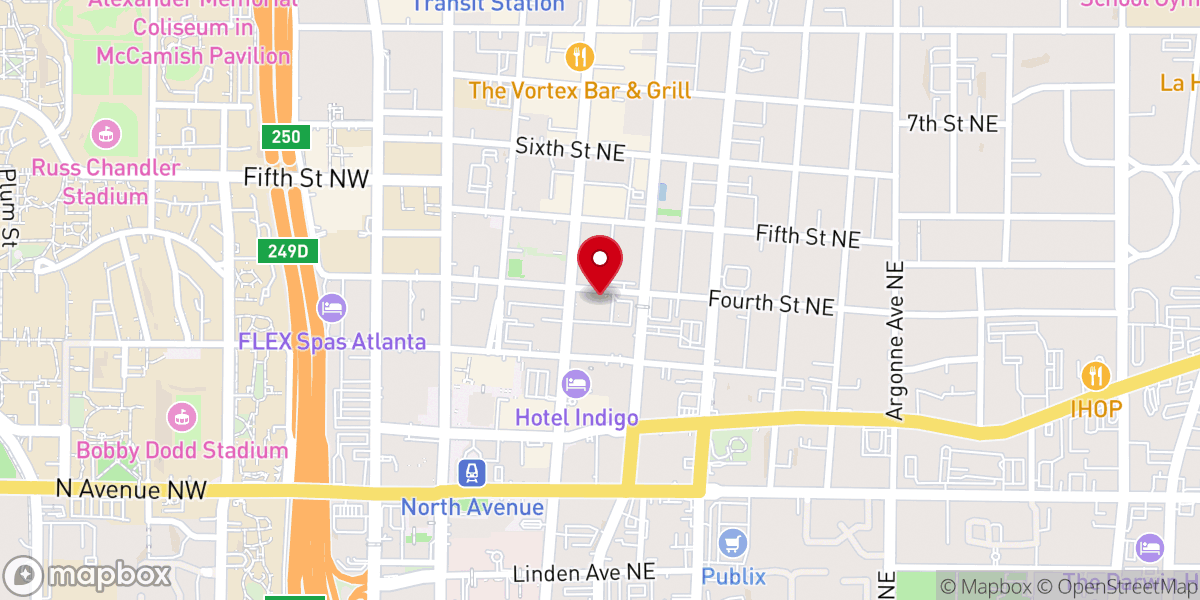 Map showing location of Lutheran Church of the Redeemer