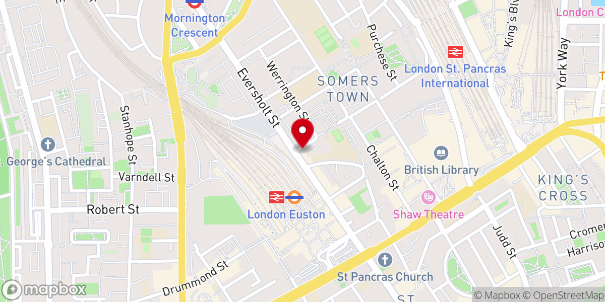 Map showing location of St Aloysius R.C. Church