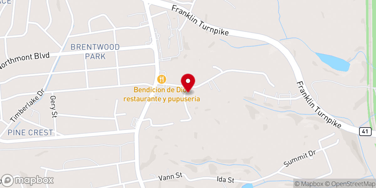 Map showing location of Danville church of Christ