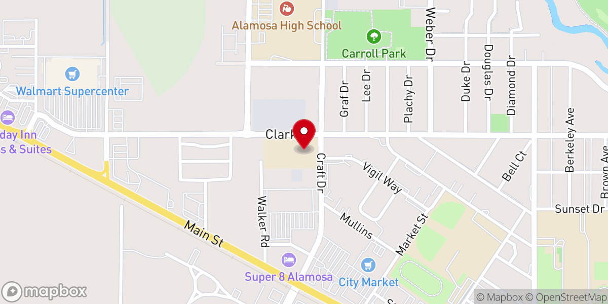 Map showing location of Alamosa Seventh-day Adventist Church