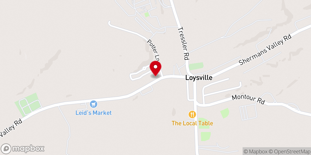 Map showing location of Tressler Memorial Free Lutheran