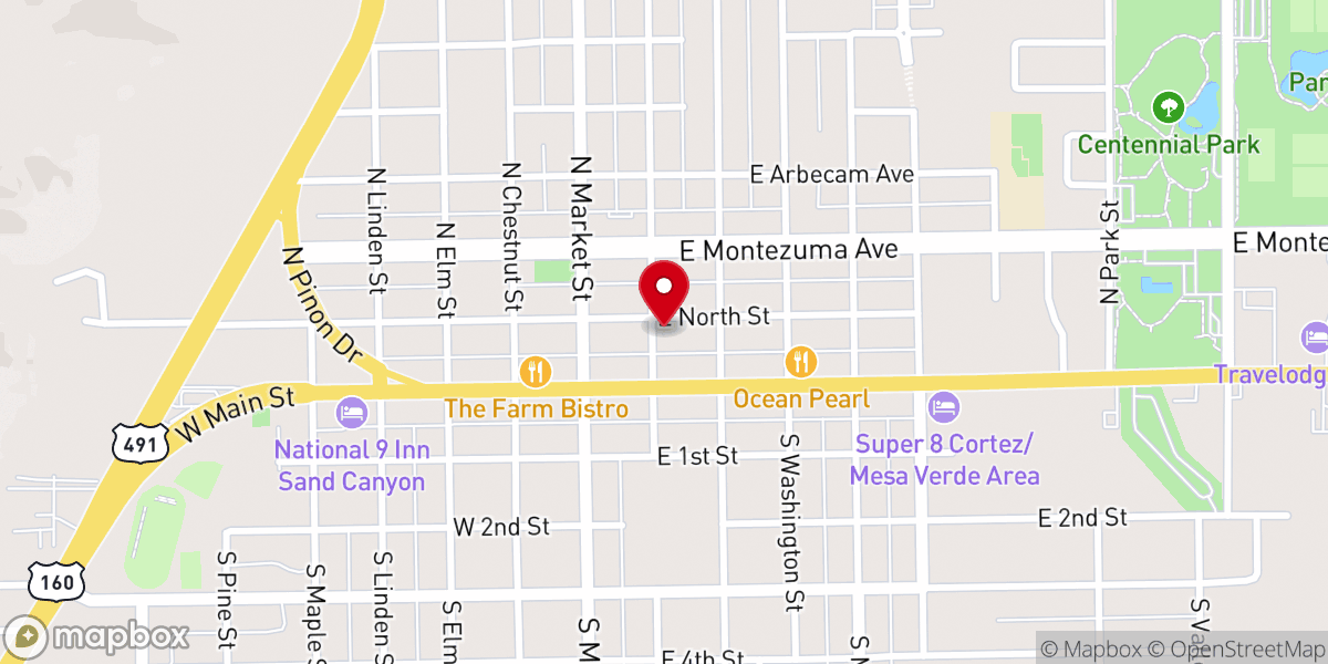 Map showing location of Good Sam's Food Pantry