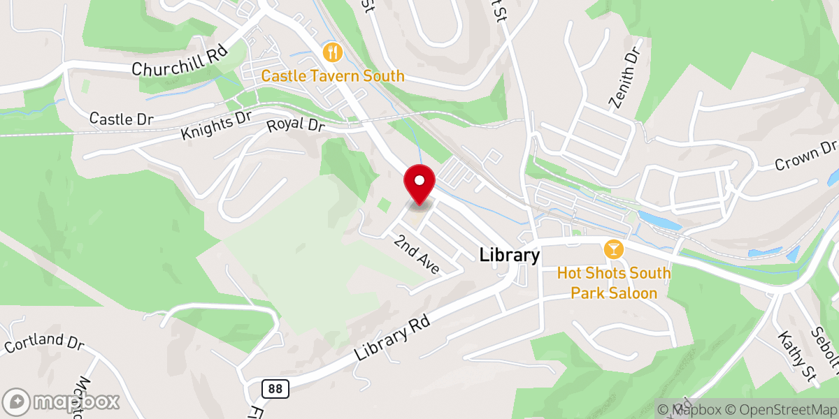 Map showing location of St Joan of Arc Church