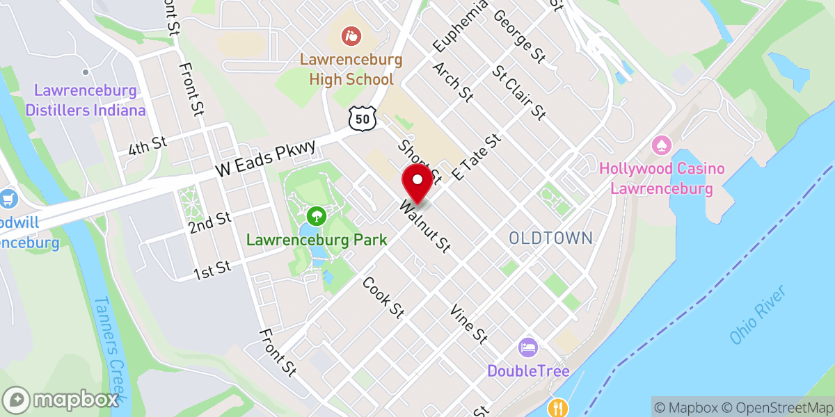 Map showing location of The Wesleyan Church of Lawrenceburg